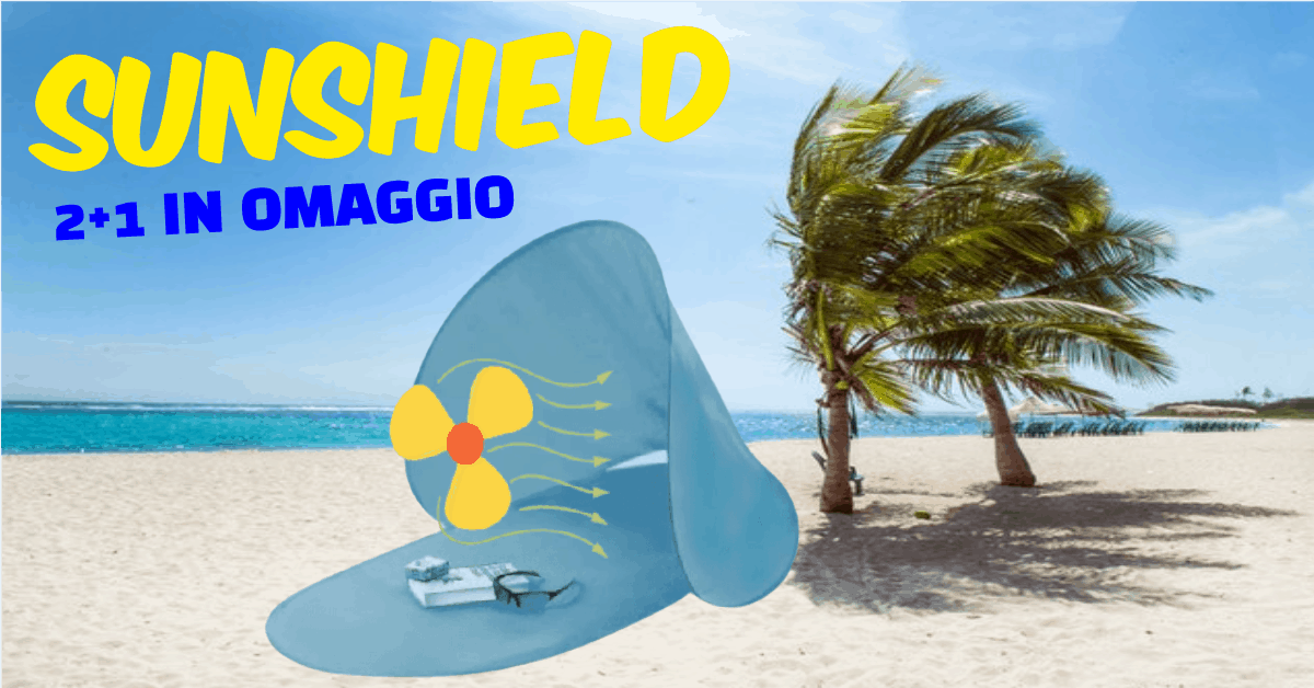 Tenda Parasole da Spiaggia Sunshield Novità 2021
