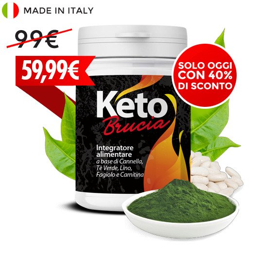KETO Complex Integratore Brucia Grassi 120 Capsule Vegane (Programma 30 Giorni) Con Tè Verde Trigliceridi Caffeina Cromo Zinco Magnesio e Vitamine