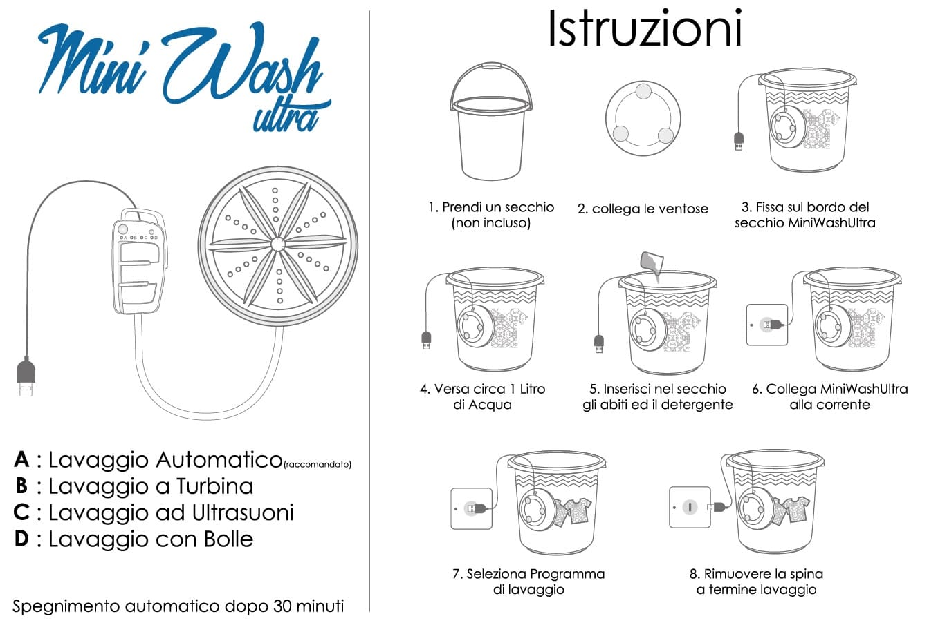 Scrubba Wash Bag Scrubba Kit Lavatrice Portatile, Lavasciuga